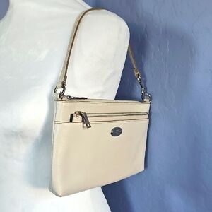 Coach Cream Mini Shoulder Bag With Pop Pouch